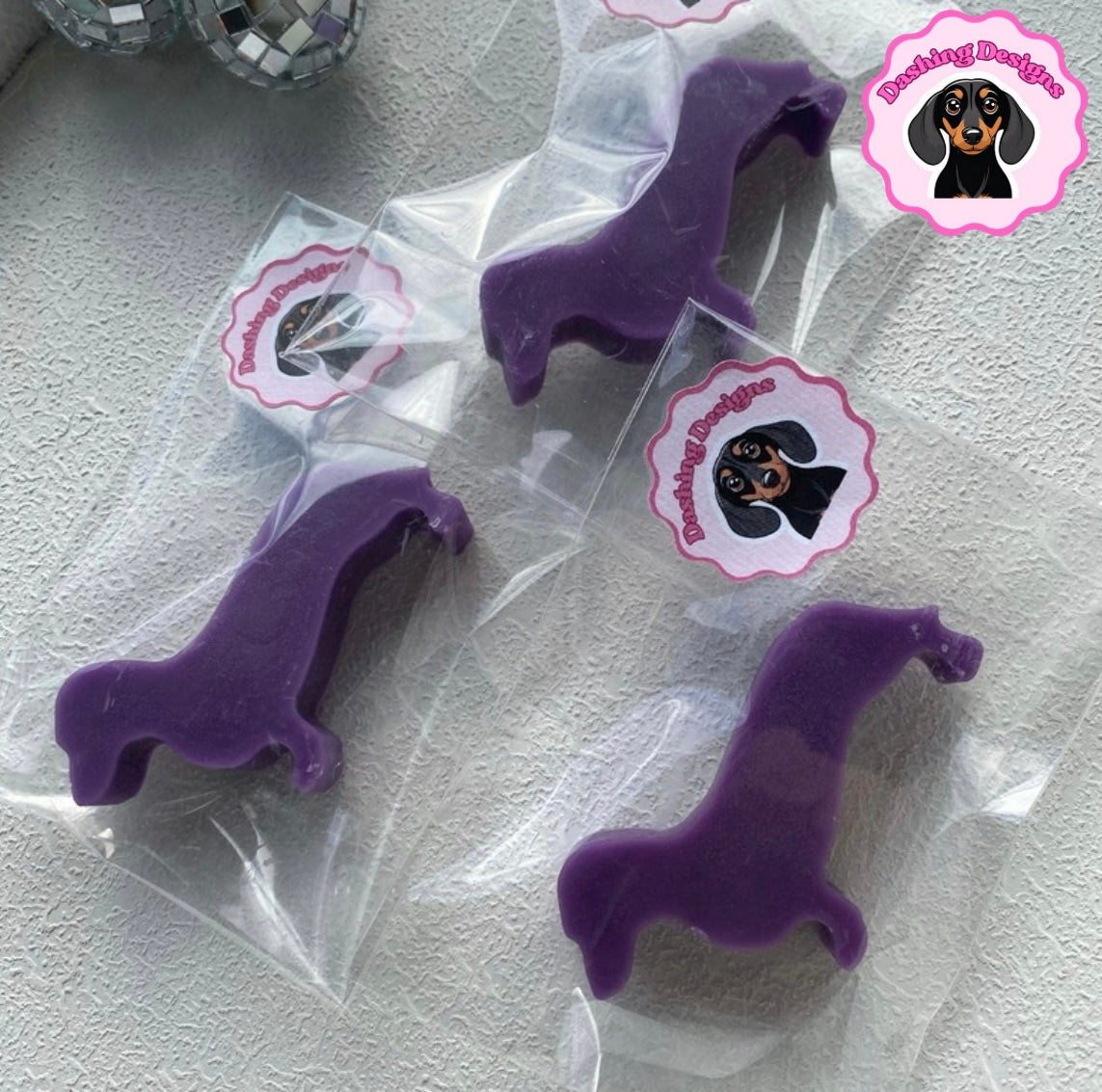 Purple Dachshund Wax Melt - Salted Caramel