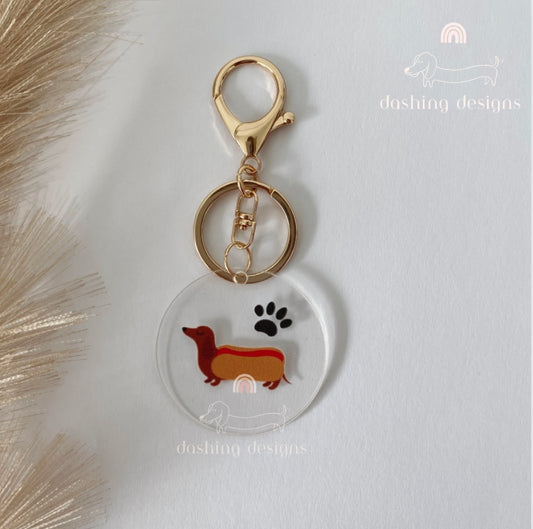 Dashing Dog - Acrylic Keychain