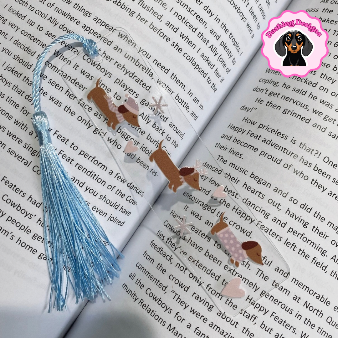 Bookmark - Blue Dashing Through The Snow